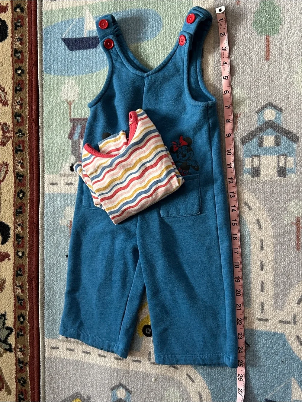 Disney Mickey and Minnie baby girl’s overalls